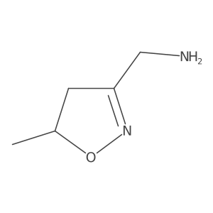 (5-Methyl-4,5-dihydro-1,2-oxazol-3-yl)methanamine结构式