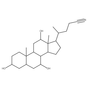 (3Alpha,5beta,7alpha,12alpha)-3,7,12-trihydroxycholane-24-nitrile结构式