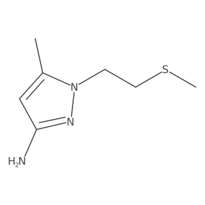 5-Methyl-1-[2-(methylsulfanyl)ethyl]-1H-pyrazol-3-amine结构式