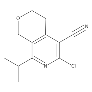 6-Chloro-8-isopropyl-3,4-dihydro-1H-pyrano[3,4-c]pyridine-5-carbonitrile Structure