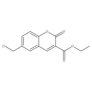 Ethyl 6-chloromethyl-2-oxo-2H-1-benzopyran-3-carboxylate结构式