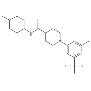 N-(4-methylcyclohexyl)-1-[2-methyl-6-(trifluoromethyl)pyrimidin-4-yl]piperidine-4-carboxamide Structure