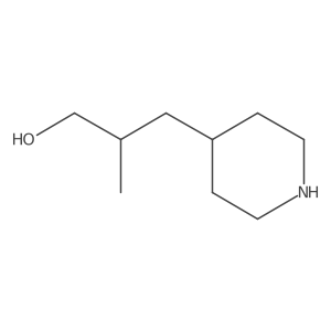 2-Methyl-3-(piperidin-4-yl)propan-1-ol结构式