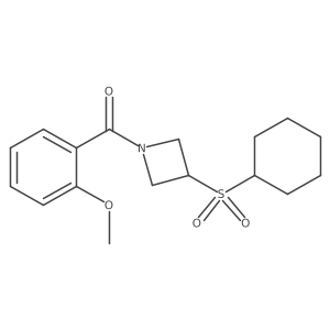 (3-(Cyclohexylsulfonyl)azetidin-1-yl)(2-methoxyphenyl)methanone Structure