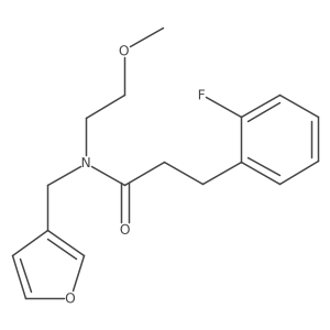 3-(2-fluorophenyl)-N-(furan-3-ylmethyl)-N-(2-methoxyethyl)propanamide结构式