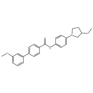 3'-Methoxy-N-[4-(3-methoxypyrrolidin-1-YL)phenyl]-[1,1'-biphenyl]-4-carboxamide Structure