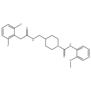 4-((2-(2-chloro-6-fluorophenyl)acetamido)methyl)-N-(2-methoxyphenyl)piperidine-1-carboxamide Structure