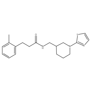 N-((1-(thiazol-2-yl)piperidin-3-yl)methyl)-3-(o-tolyl)propanamide结构式