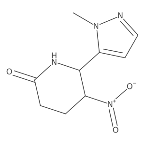 6-(1-Methyl-1H-pyrazol-5-yl)-5-nitropiperidin-2-one结构式