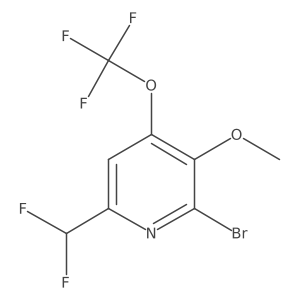 2-Bromo-6-(difluoromethyl)-3-methoxy-4-(trifluoromethoxy)pyridine结构式