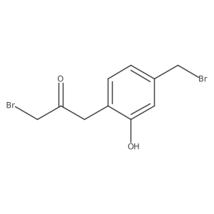 1-Bromo-3-(4-(bromomethyl)-2-hydroxyphenyl)propan-2-one Structure