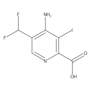 4-Amino-5-(difluoromethyl)-3-iodopicolinic acid Structure