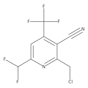 2-(Chloromethyl)-3-cyano-6-(difluoromethyl)-4-(trifluoromethyl)pyridine Structure