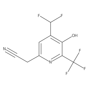 2-(4-(Difluoromethyl)-5-hydroxy-6-(trifluoromethyl)pyridin-2-yl)acetonitrile结构式