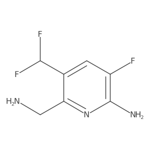 6-(Aminomethyl)-5-(difluoromethyl)-3-fluoropyridin-2-amine结构式