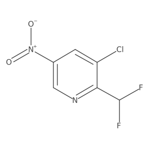 3-Chloro-2-(difluoromethyl)-5-nitropyridine结构式