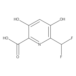 2-(Difluoromethyl)-3,5-dihydroxypyridine-6-carboxylic acid Structure