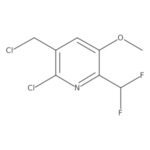 2-Chloro-3-(chloromethyl)-6-(difluoromethyl)-5-methoxypyridine Structure