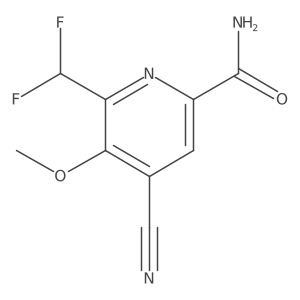 4-Cyano-2-(difluoromethyl)-3-methoxypyridine-6-carboxamide结构式