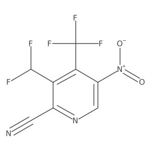 3-(Difluoromethyl)-5-nitro-4-(trifluoromethyl)picolinonitrile Structure