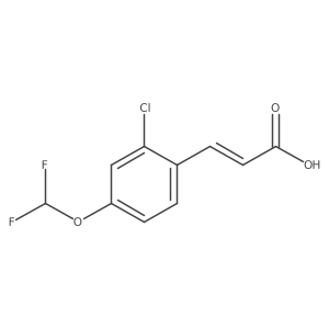(E)-3-[2-chloro-4-(difluoromethoxy)phenyl]prop-2-enoic acid Structure
