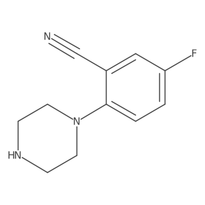 5-Fluoro-2-(piperazin-1-yl)benzonitrile结构式