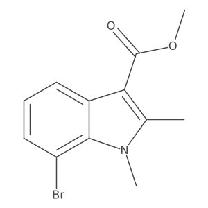 Methyl 7-bromo-1,2-dimethyl-1H-indole-3-carboxylate Structure