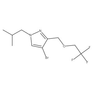 4-bromo-1-isobutyl-3-[(2,2,2-trifluoroethoxy)methyl]-1H-pyrazole结构式