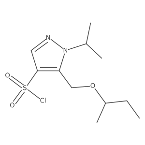 5-(sec-butoxymethyl)-1-isopropyl-1H-pyrazole-4-sulfonyl chloride结构式