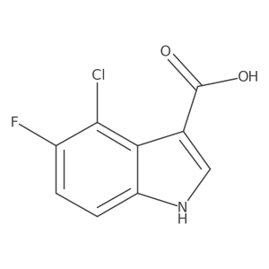 4-chloro-5-fluoro-1H-indole-3-carboxylic acid结构式