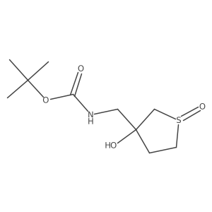 tert-Butyl ((3-hydroxy-1-oxidotetrahydrothiophen-3-yl)methyl)carbamate结构式
