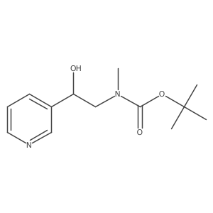 tert-butyl N-[2-hydroxy-2-(pyridin-3-yl)ethyl]-N-methylcarbamate结构式
