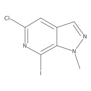 5-chloro-7-iodo-1-methyl-1H-pyrazolo[3,4-c]pyridine结构式
