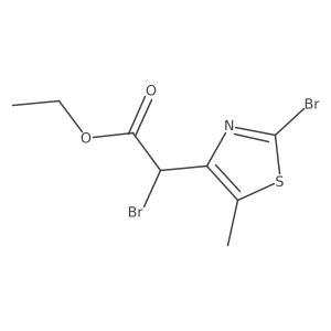 Ethyl 2-bromo-2-(2-bromo-5-methyl-1,3-thiazol-4-yl)acetate Structure