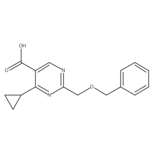 2-[(Benzyloxy)methyl]-4-cyclopropylpyrimidine-5-carboxylic acid Structure