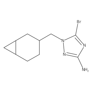 1-({bicyclo[4.1.0]heptan-3-yl}methyl)-5-bromo-1H-1,2,4-triazol-3-amine结构式