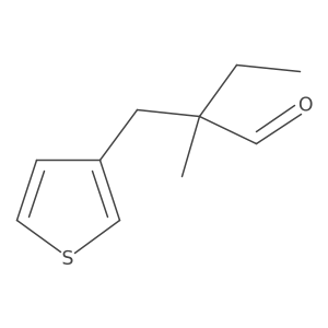 2-Methyl-2-[(thiophen-3-yl)methyl]butanal结构式