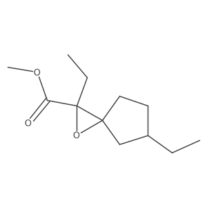 Methyl 2,5-diethyl-1-oxaspiro[2.4]heptane-2-carboxylate结构式