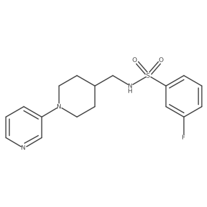 3-fluoro-N-((1-(pyridin-3-yl)piperidin-4-yl)methyl)benzenesulfonamide Structure