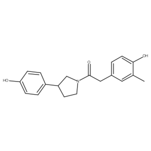 2-(4-Hydroxy-3-methylphenyl)-1-(3-(4-hydroxyphenyl)pyrrolidin-1-yl)ethanone Structure