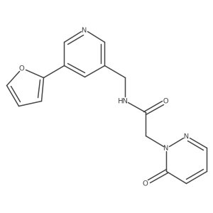 N-((5-(furan-2-yl)pyridin-3-yl)methyl)-2-(6-oxopyridazin-1(6H)-yl)acetamide结构式
