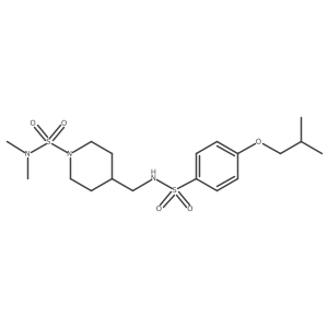 4-((4-isobutoxyphenylsulfonamido)methyl)-N,N-dimethylpiperidine-1-sulfonamide Structure