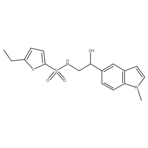 5-ethyl-N-(2-hydroxy-2-(1-methyl-1H-indol-5-yl)ethyl)thiophene-2-sulfonamide Structure