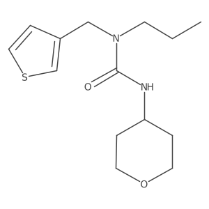 1-propyl-3-(tetrahydro-2H-pyran-4-yl)-1-(thiophen-3-ylmethyl)urea结构式