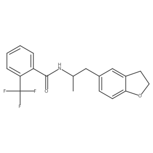 N-(1-(2,3-dihydrobenzofuran-5-yl)propan-2-yl)-2-(trifluoromethyl)benzamide结构式