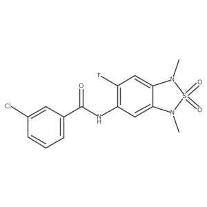 3-chloro-N-(6-fluoro-1,3-dimethyl-2,2-dioxido-1,3-dihydrobenzo[c][1,2,5]thiadiazol-5-yl)benzamide Structure