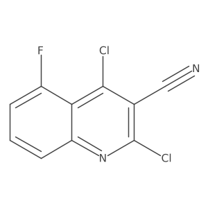 2,4-Dichloro-5-fluoroquinoline-3-carbonitrile结构式