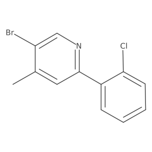 5-Bromo-2-(2-chlorophenyl)-4-methylpyridine Structure
