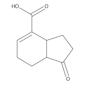 rel-(3aR,7aR)-2,3,3a,6,7,7a-Hexahydro-1-oxo-1H-indene-4-carboxylic acid Structure