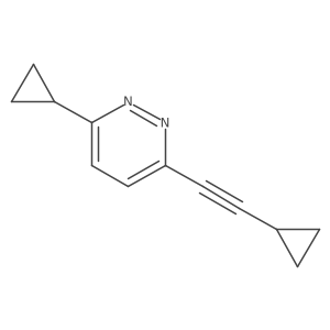 3-Cyclopropyl-6-(2-cyclopropylethynyl)pyridazine结构式